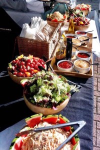 salad and sauces display